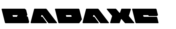 Badaxe font preview