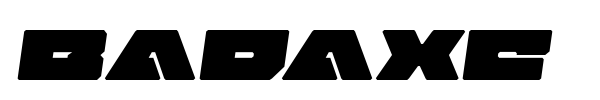 Badaxe font preview