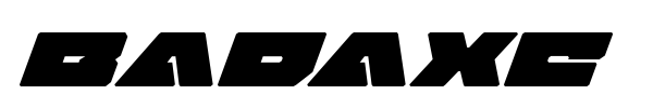 Badaxe font preview