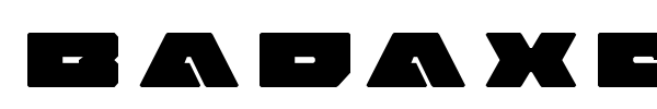 Badaxe font preview