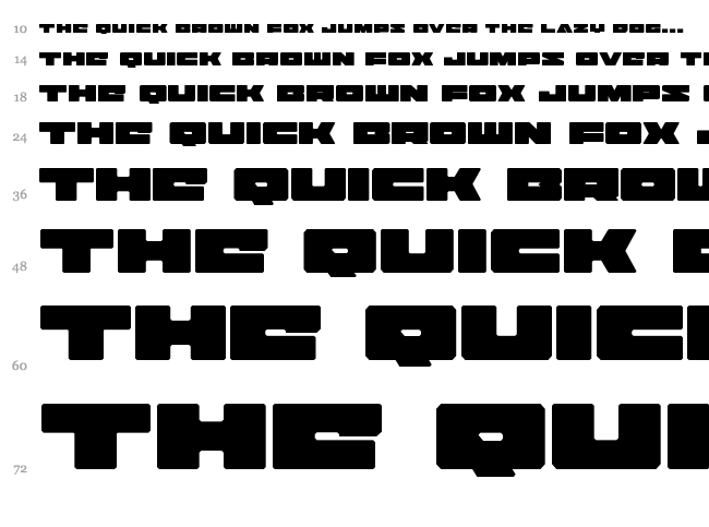 Badaxe font waterfall