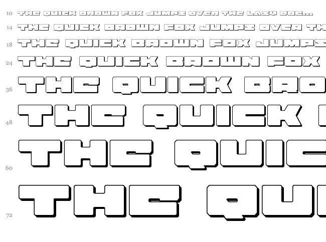 Badaxe font waterfall