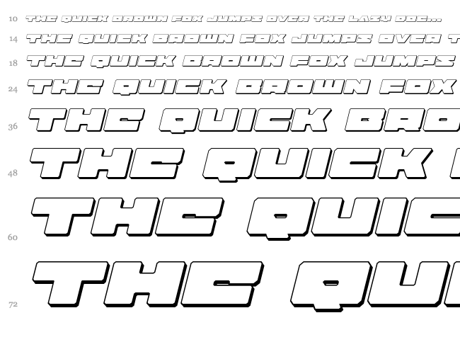 Badaxe font waterfall
