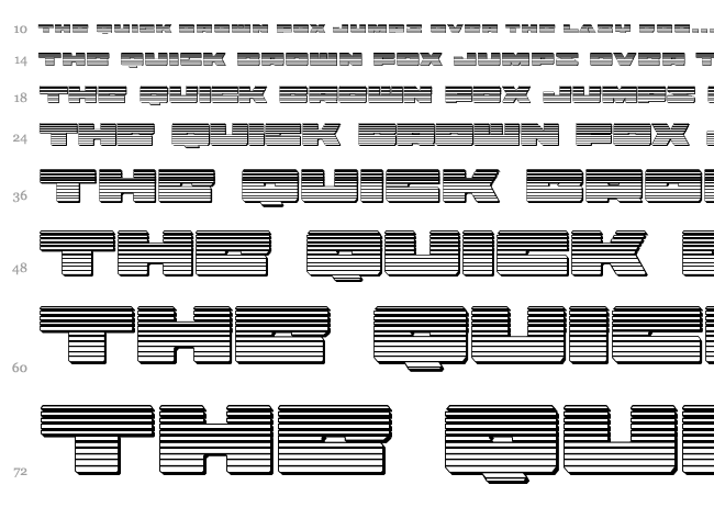 Badaxe font waterfall
