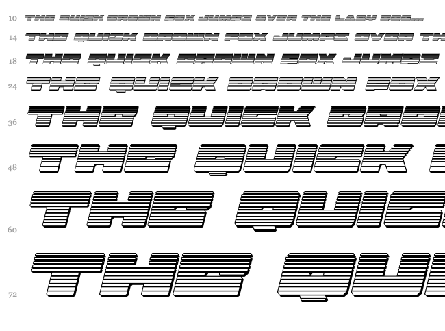 Badaxe font waterfall