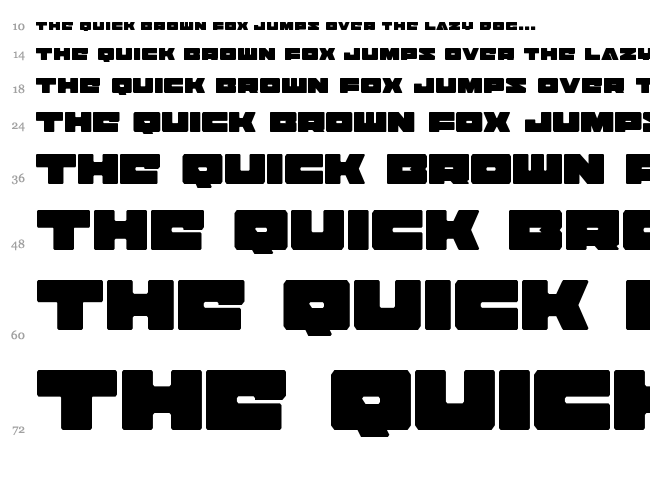 Badaxe font waterfall