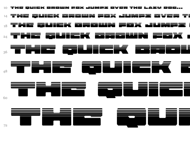 Badaxe font waterfall