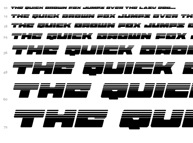 Badaxe font waterfall