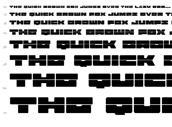 Badaxe font waterfall