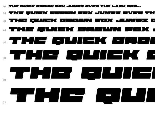 Badaxe font waterfall