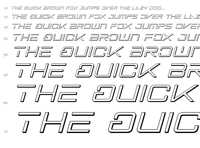 Banshee Pilot font waterfall