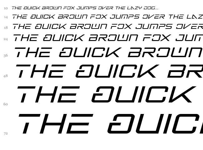 Banshee Pilot font waterfall