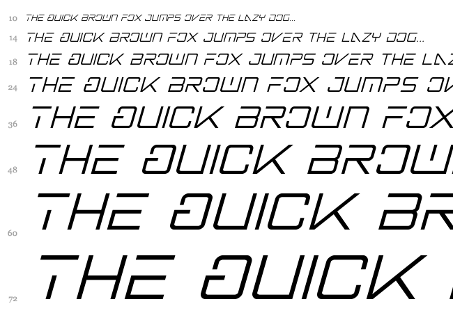 Banshee Pilot font waterfall