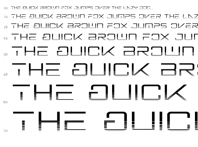 Banshee Pilot font waterfall