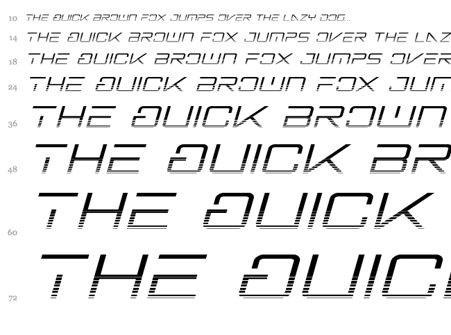 Banshee Pilot font waterfall