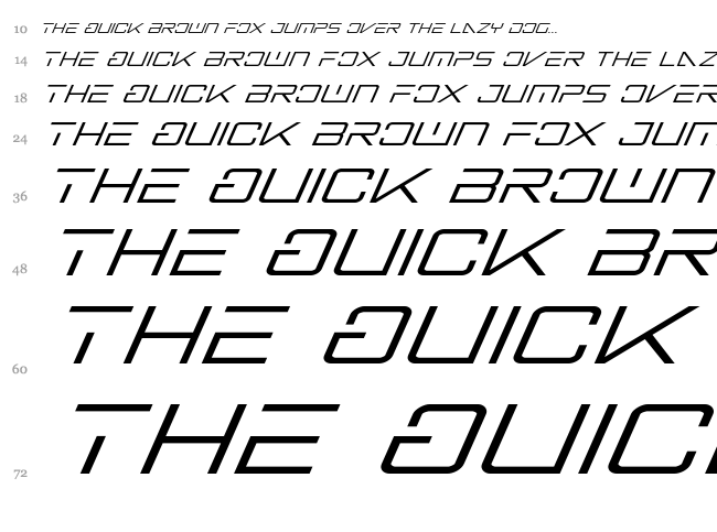 Banshee Pilot font waterfall
