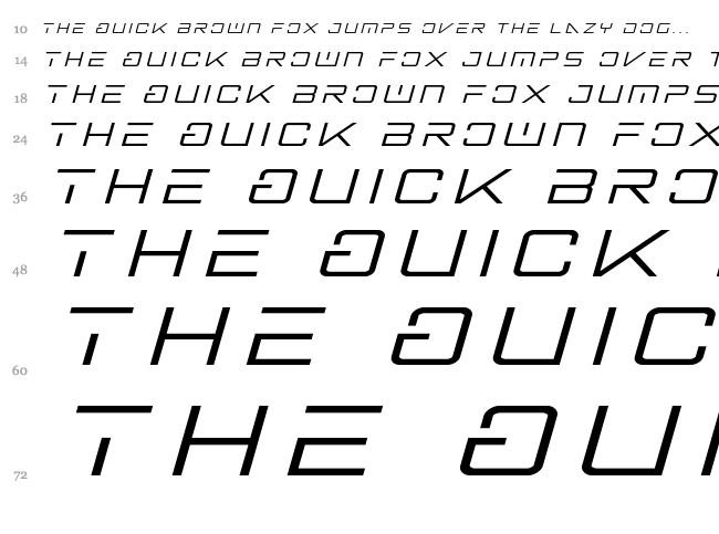 Banshee Pilot font waterfall