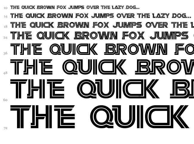 Battlestar font waterfall