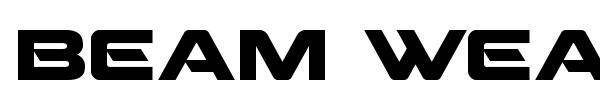 Beam Weapon font preview