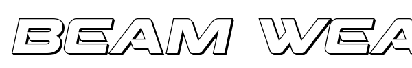 Beam Weapon font preview