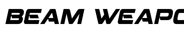Beam Weapon font preview