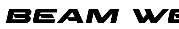 Beam Weapon font preview