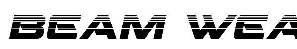Beam Weapon font preview