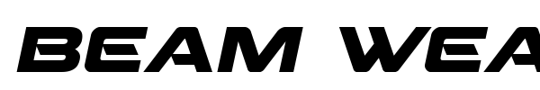 Beam Weapon font preview