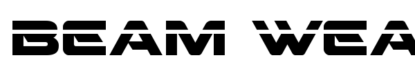 Beam Weapon font preview