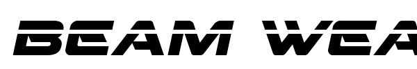 Beam Weapon font preview