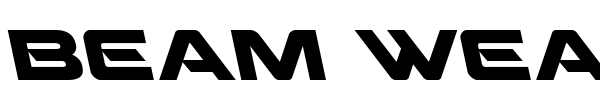 Beam Weapon font preview