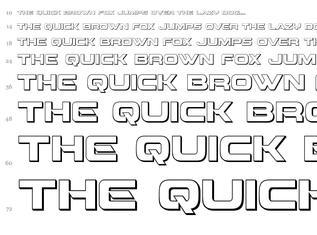 Beam Weapon font waterfall