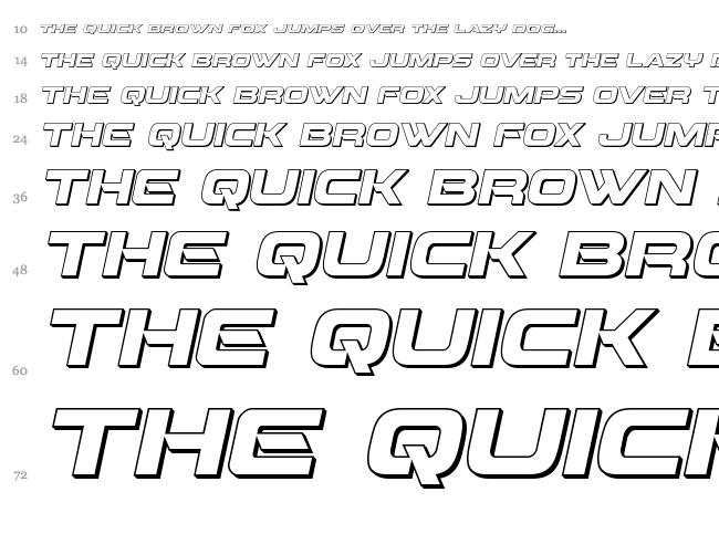 Beam Weapon font waterfall