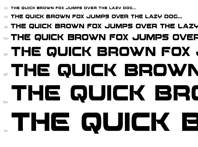 Beam Weapon font waterfall