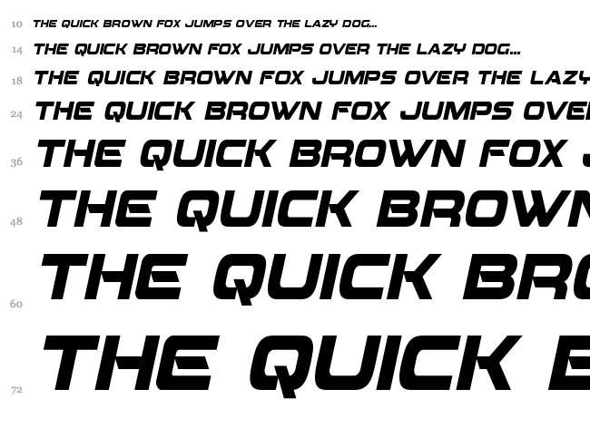 Beam Weapon font waterfall