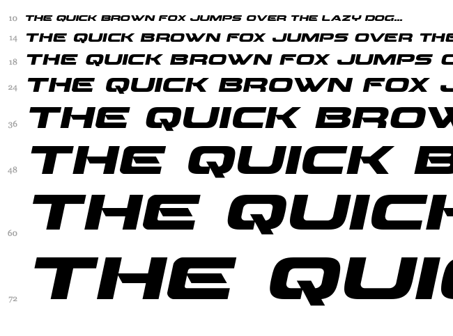 Beam Weapon font waterfall