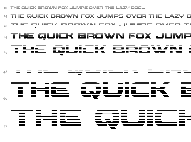 Beam Weapon font waterfall