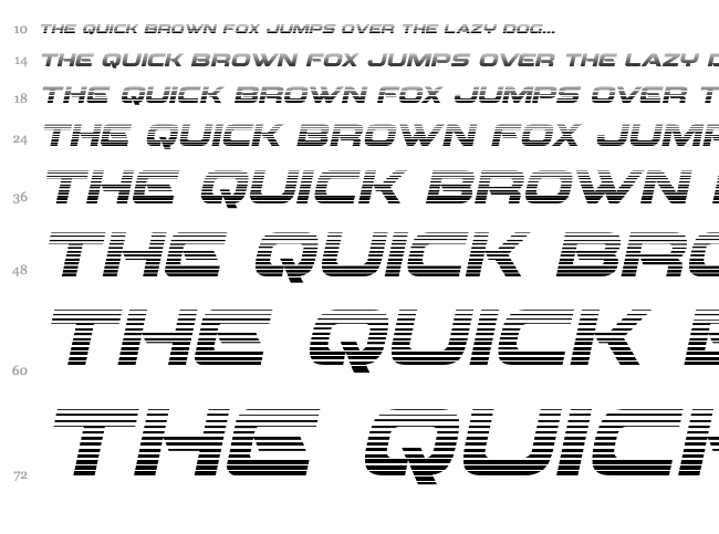 Beam Weapon font waterfall