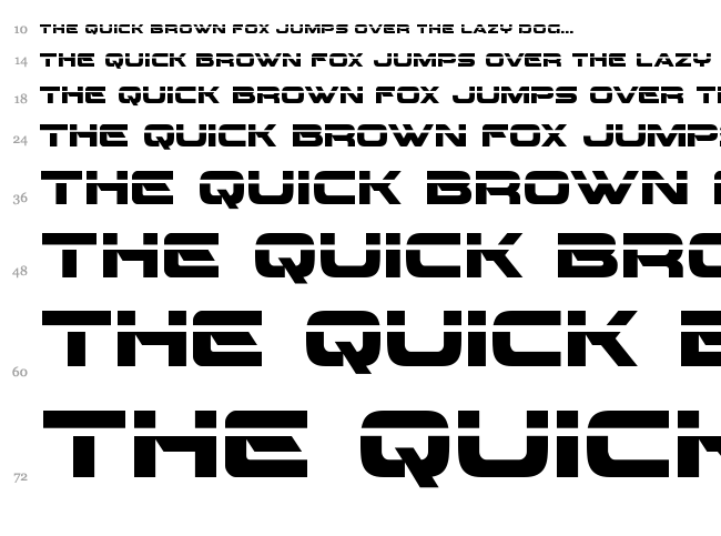 Beam Weapon font waterfall