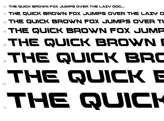 Beam Weapon font waterfall