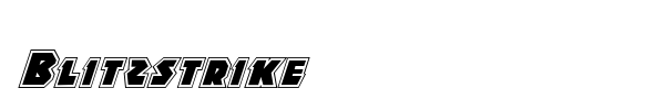 Blitzstrike font
