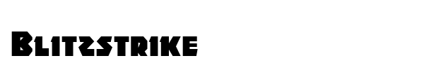 Blitzstrike font preview