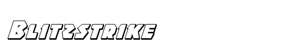 Blitzstrike font preview