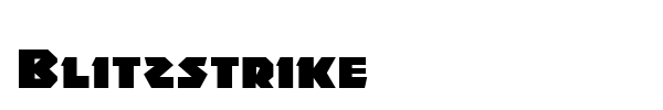 Blitzstrike font preview