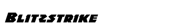 Blitzstrike font preview