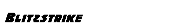 Blitzstrike font preview