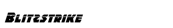 Blitzstrike font preview