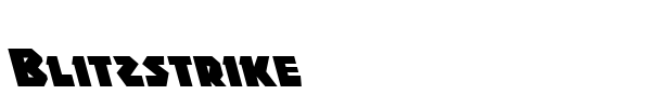 Blitzstrike font preview