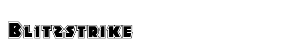 Blitzstrike font preview