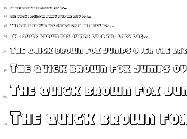 Blitzstrike font waterfall